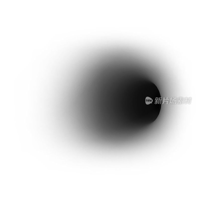绝对白色背景上的黑洞。3 d